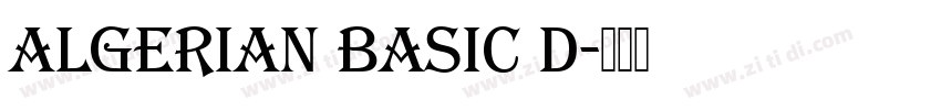 ALGERIAN BASIC D字体转换